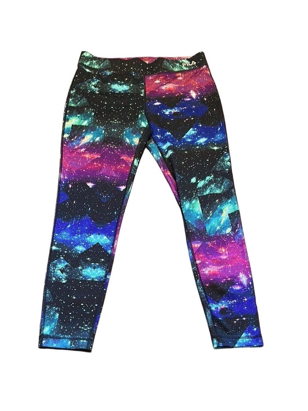 Fila Blue and Purple Galaxy Leggings size Large